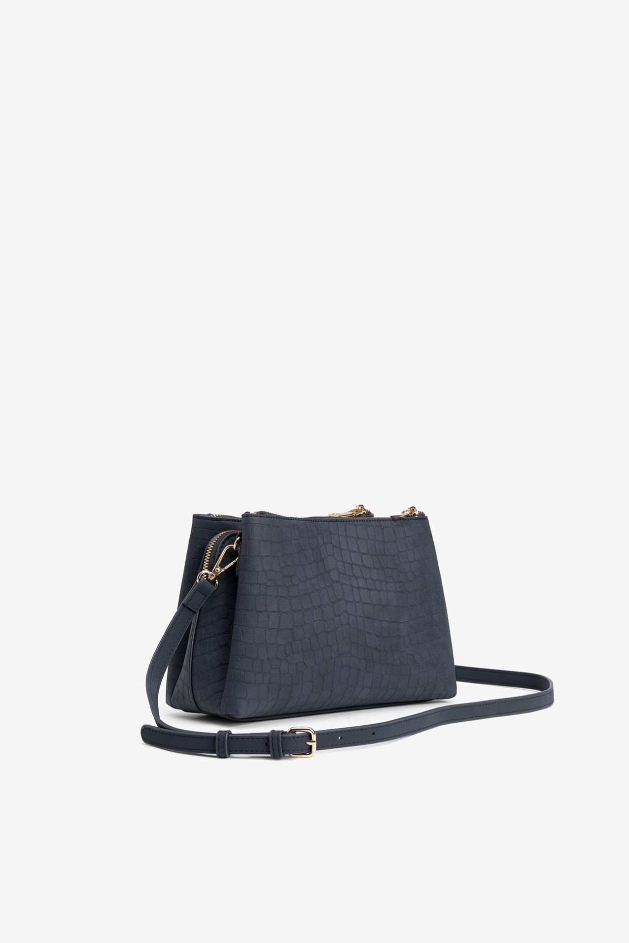 Cartera azul con textura