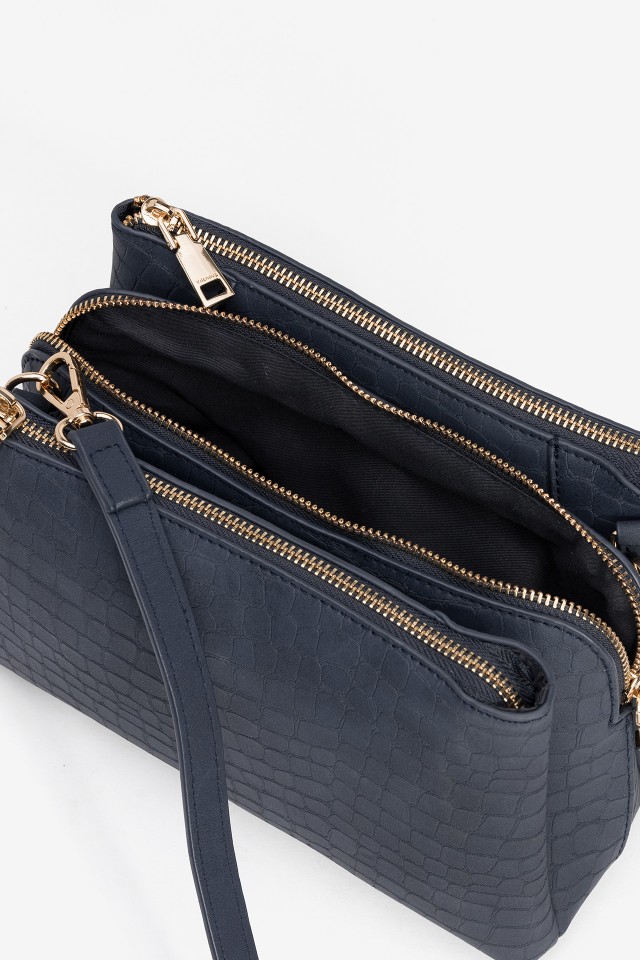 Mala Tiracolo Efeito Croco Mala Tiracolo Efeito Croco