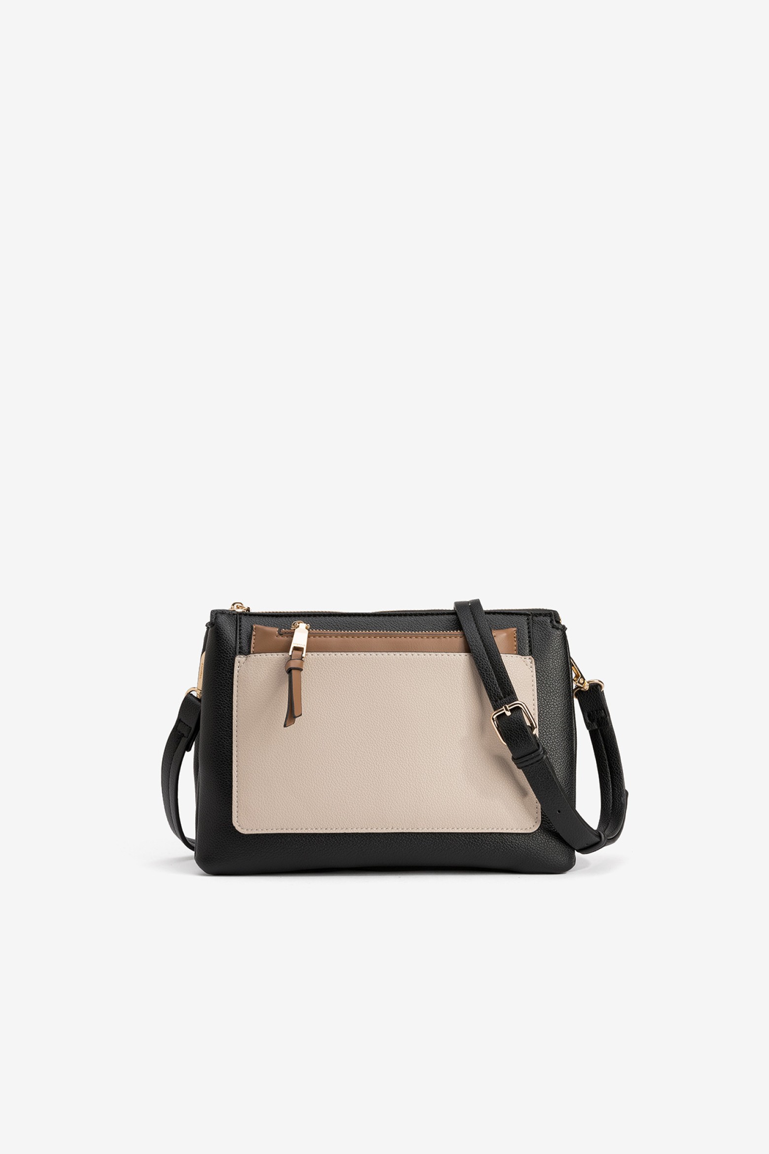Black and Beige Handbag