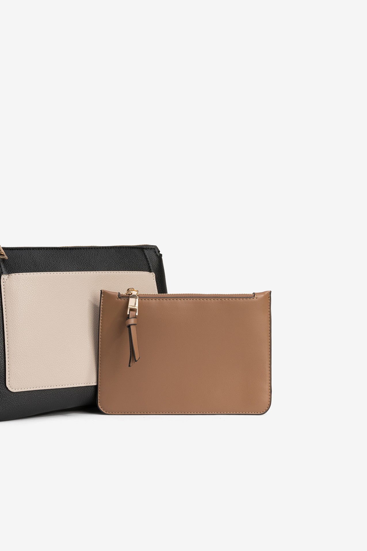 Black and Beige Handbag