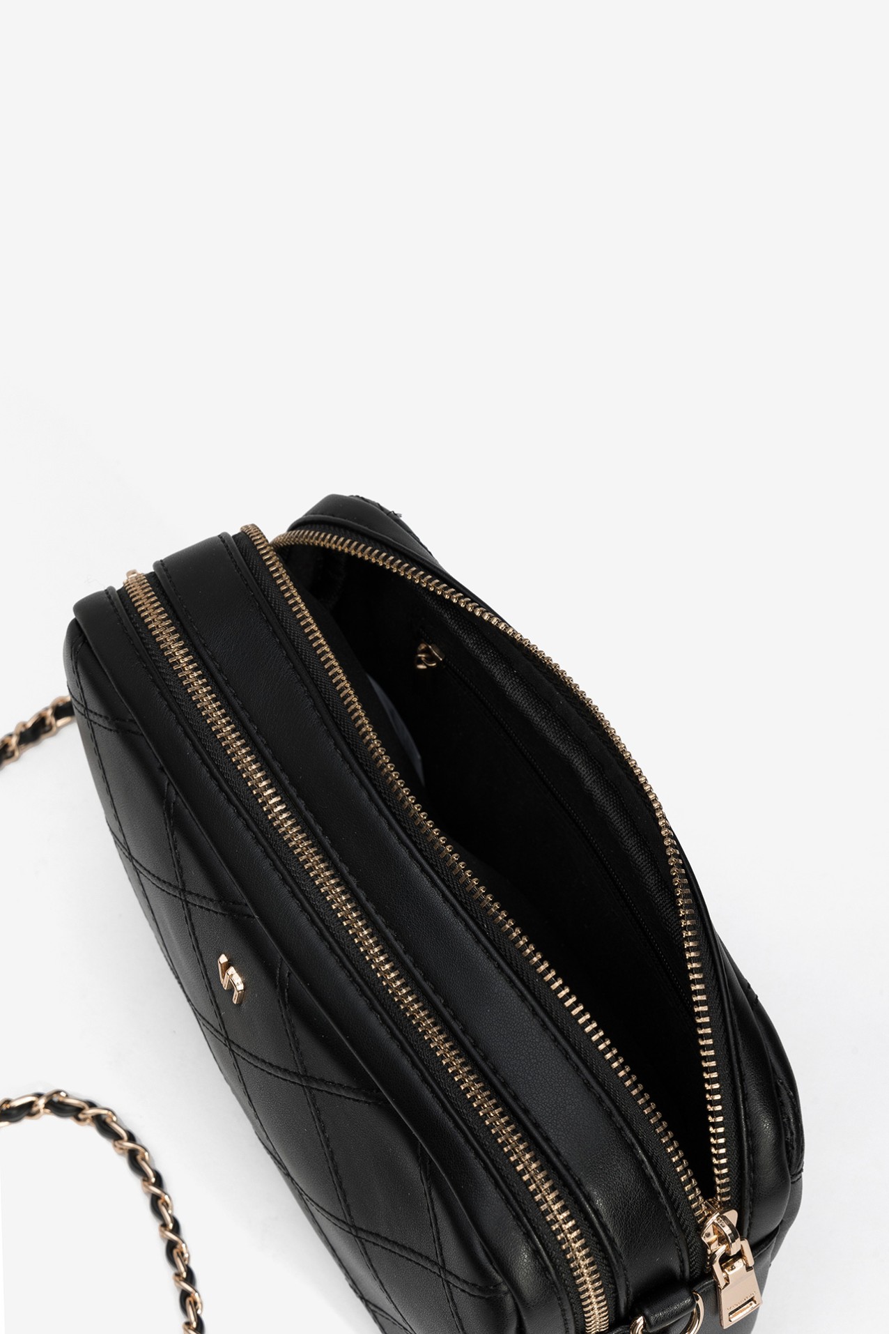 Black Quilted Crossbody Bag