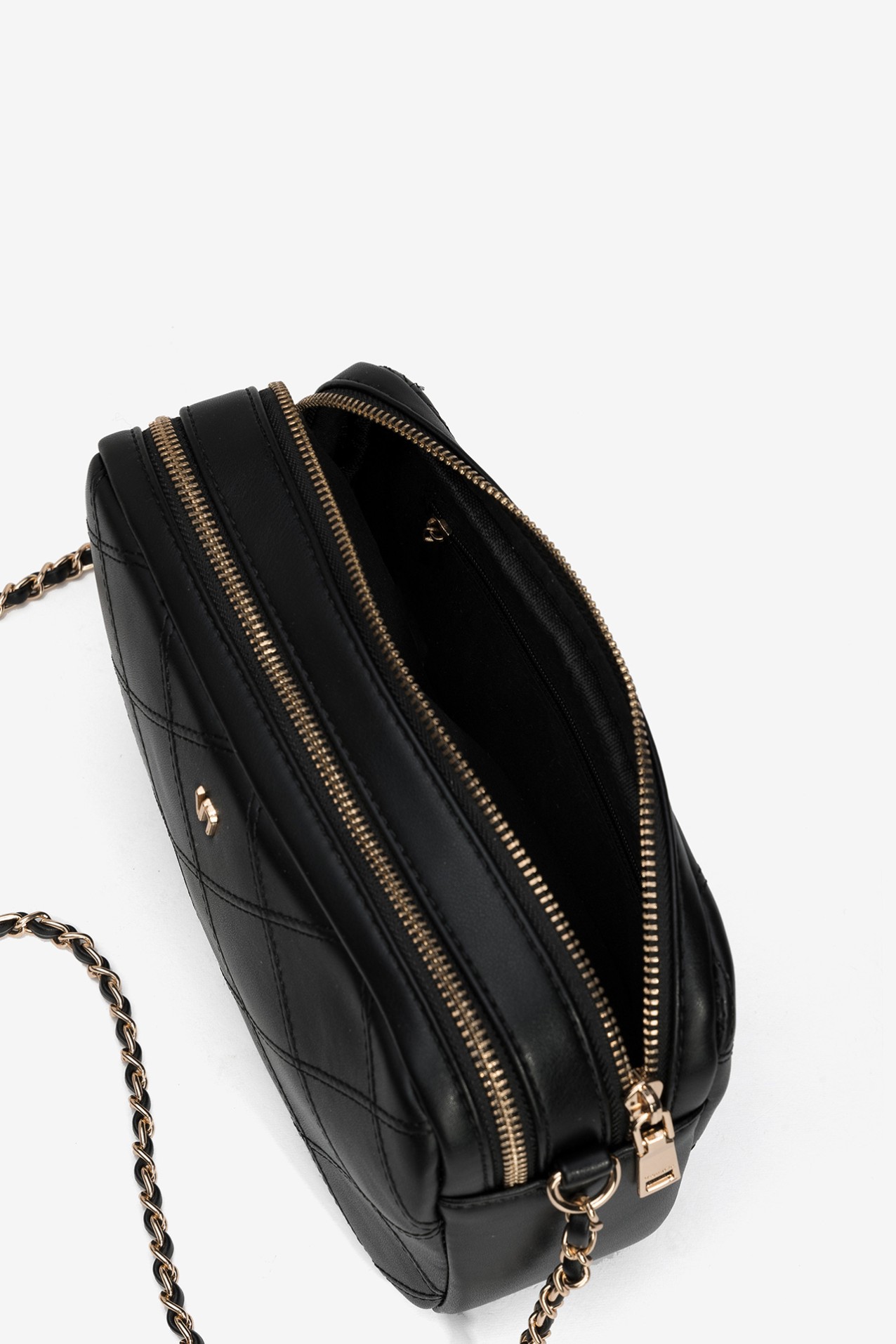 Black Quilted Crossbody Bag