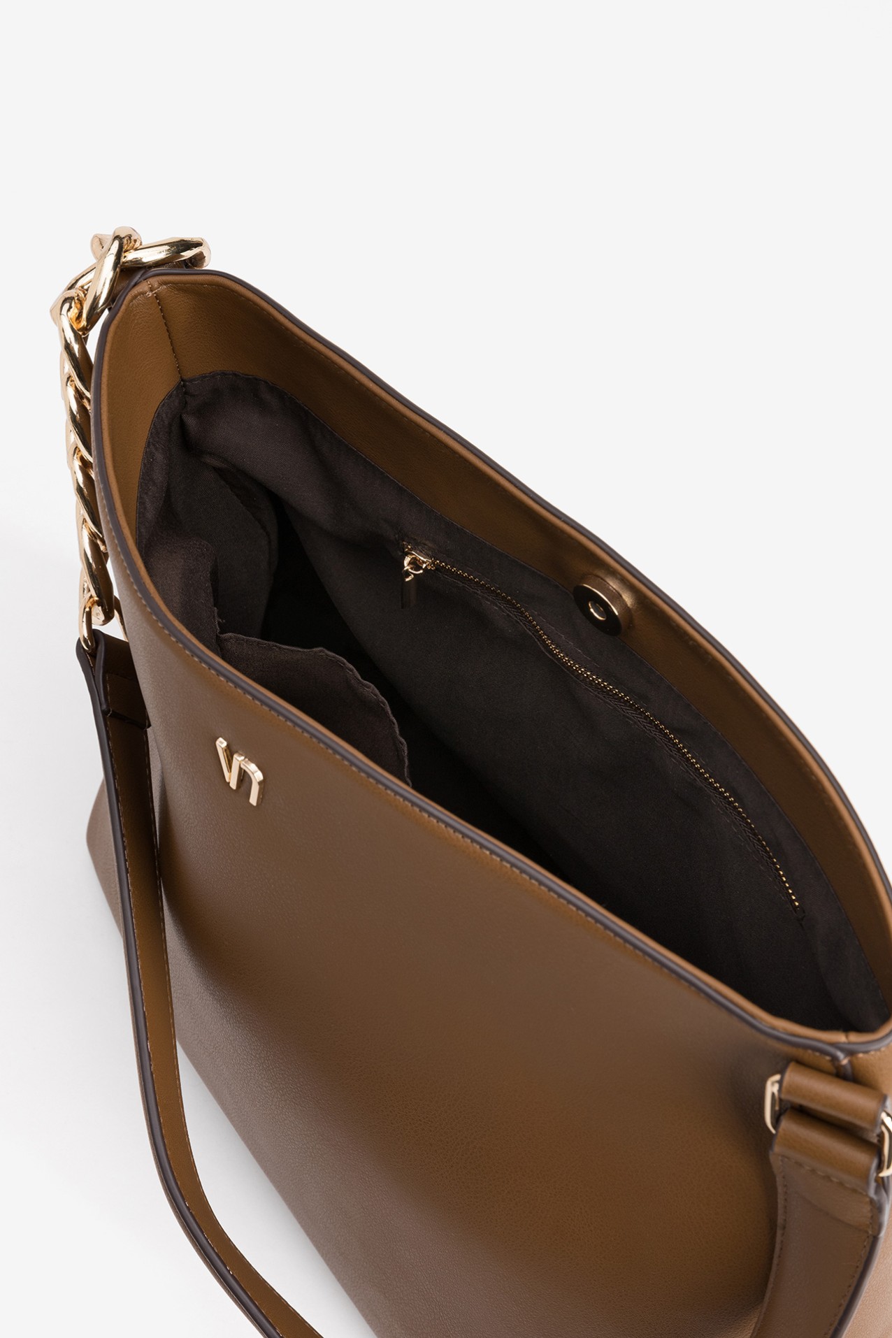 Brown Handbag with Chain