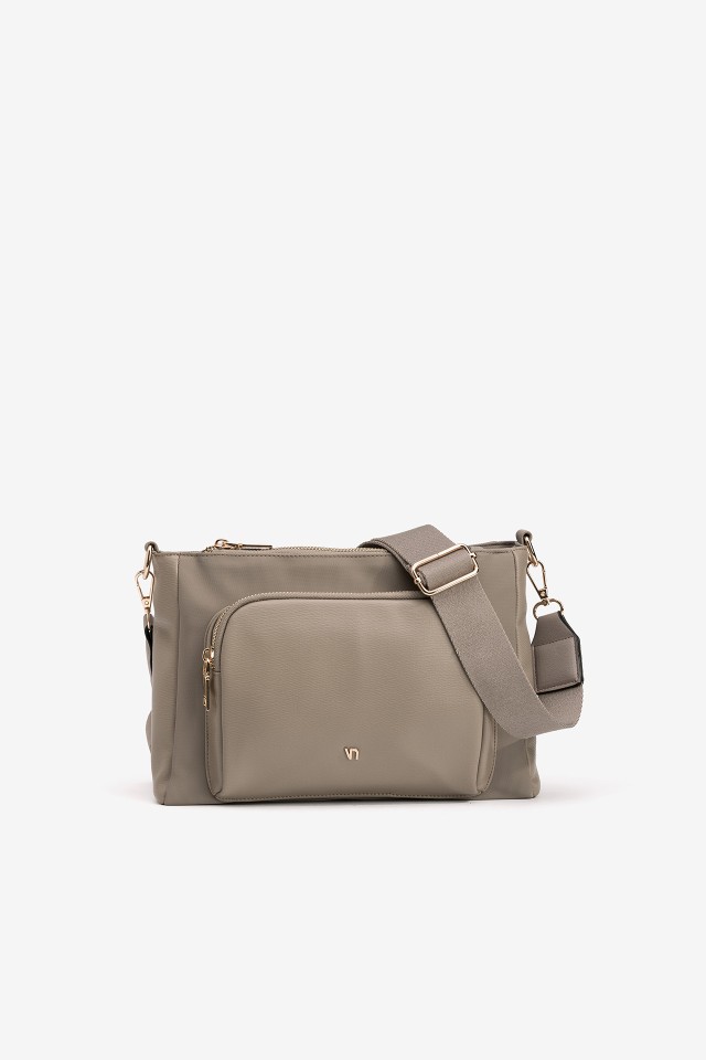 Carteira Bege com Bolsos