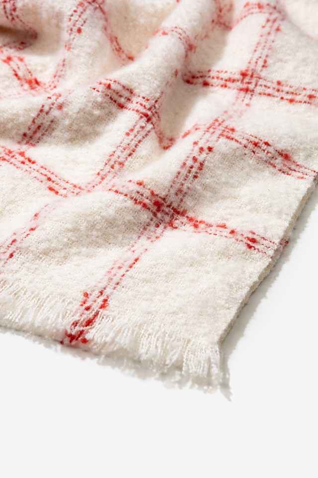 White Plaid Soft Scarf White Plaid Soft Scarf
