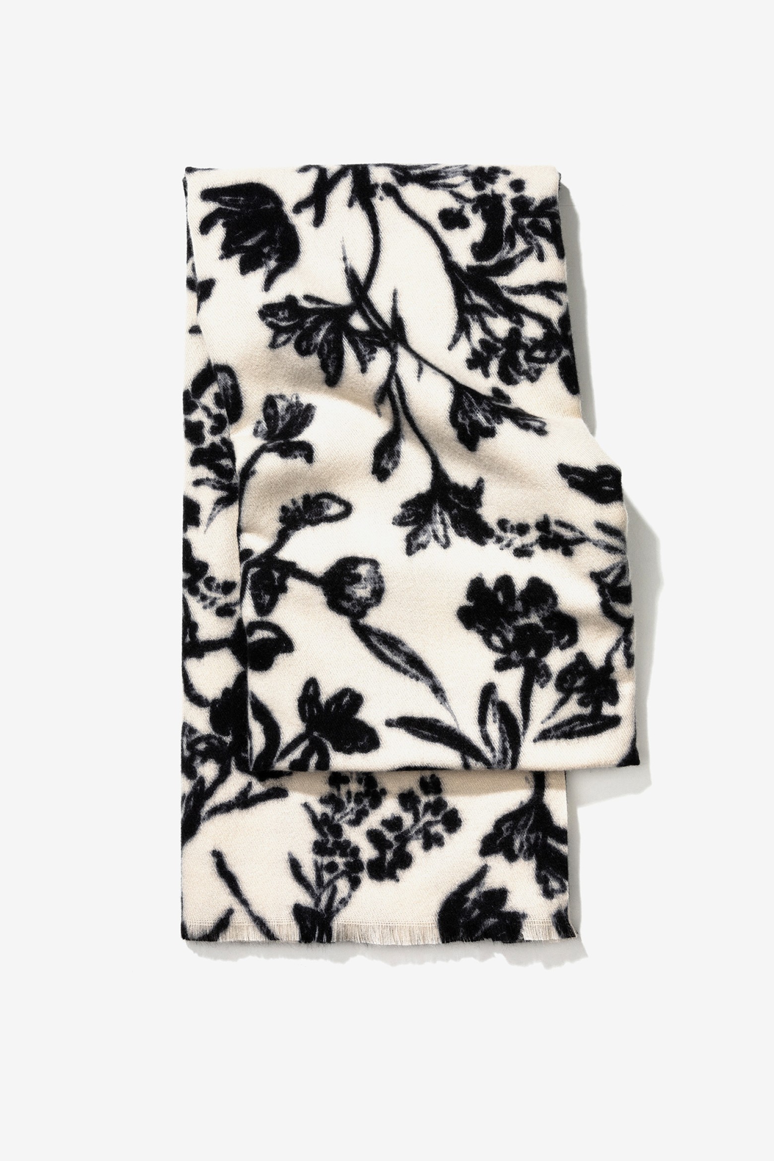 Beige Floral Scarf