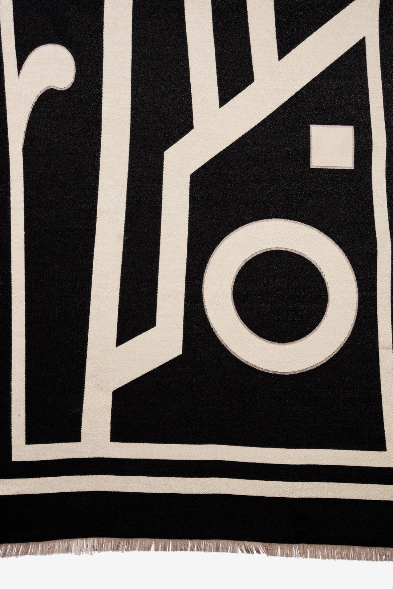 Blanket Scarf with Graphic Print