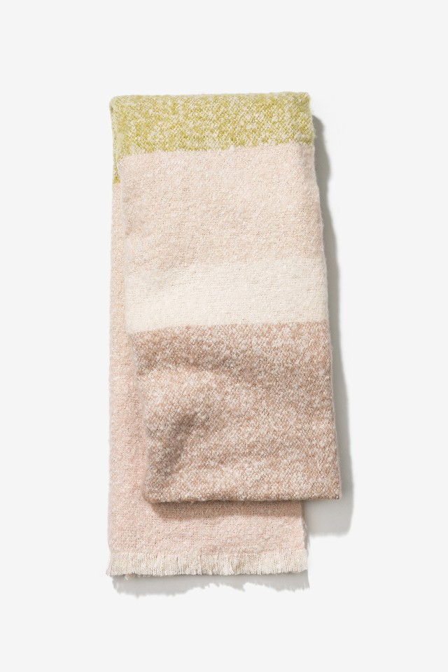 Beige and Green Scarf