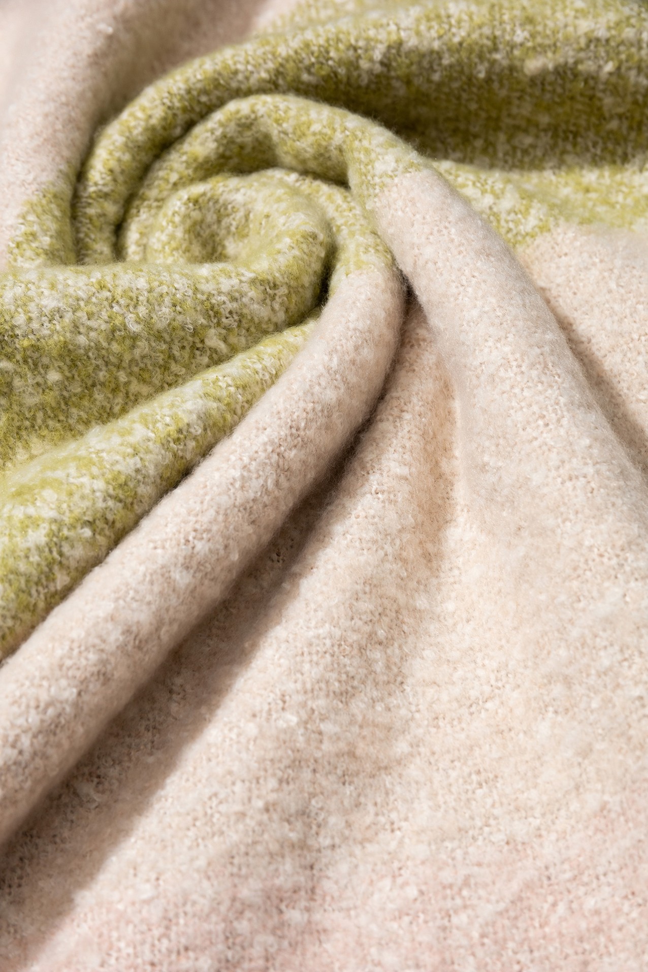 Beige and Green Scarf