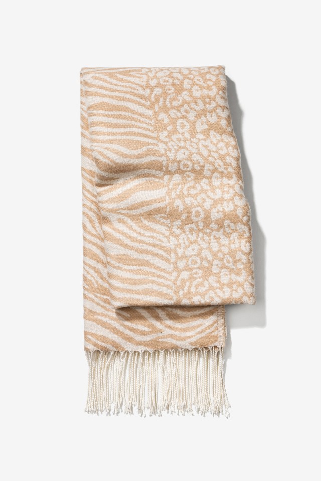 Cachecol Animal Print Bege