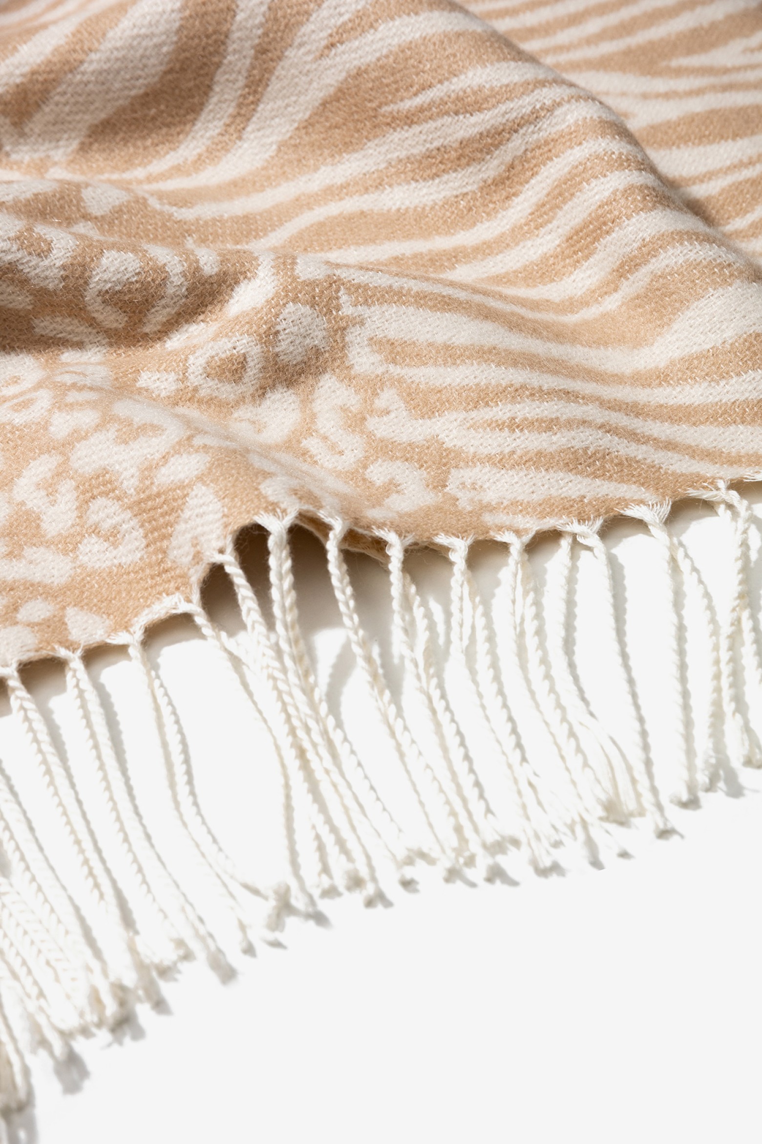 Cachecol Animal Print Bege