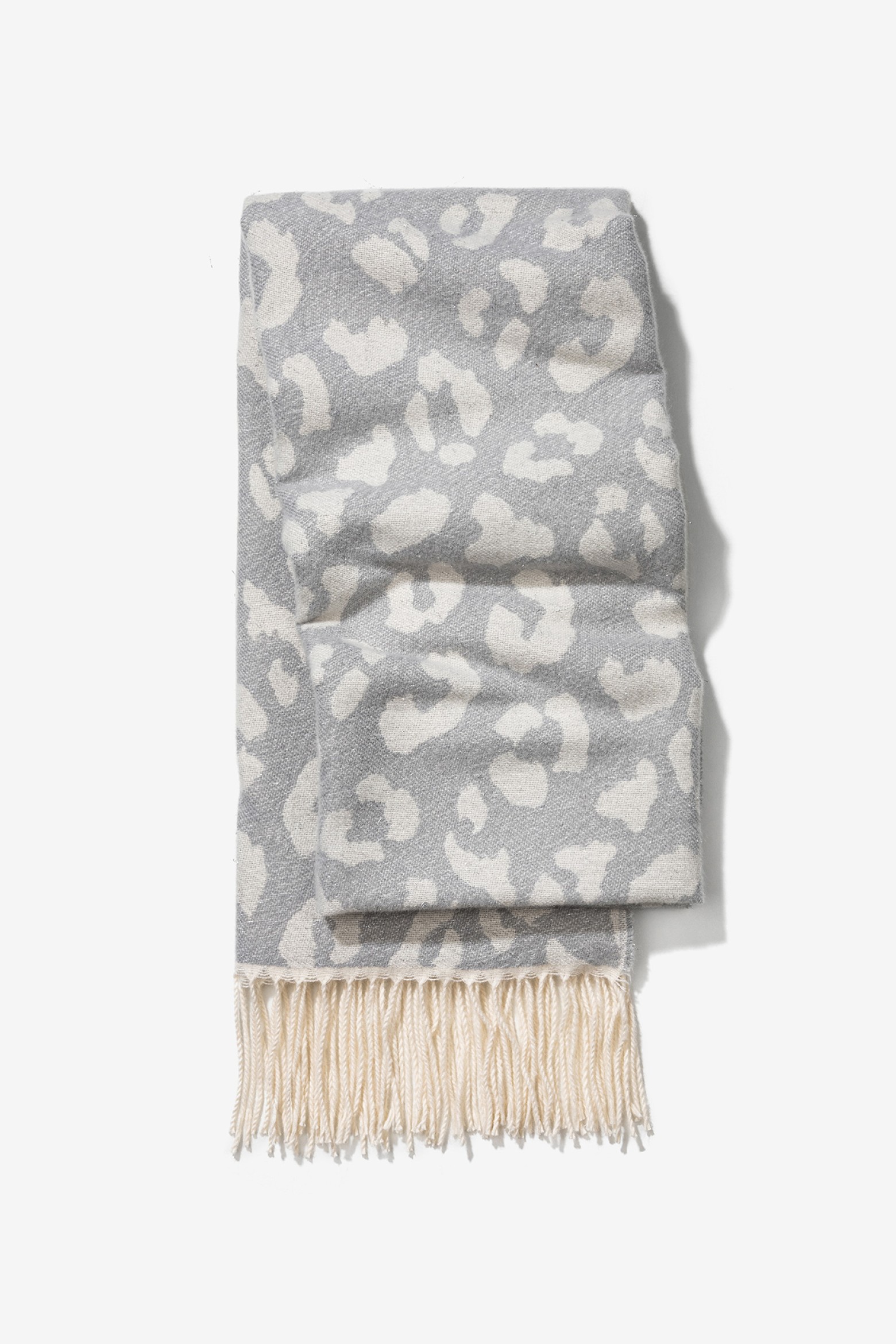 Grey Animal Print Scarf