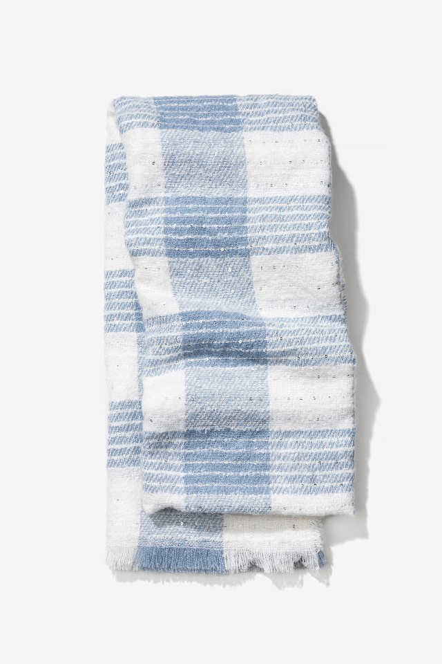 Blue Checkered Scarf