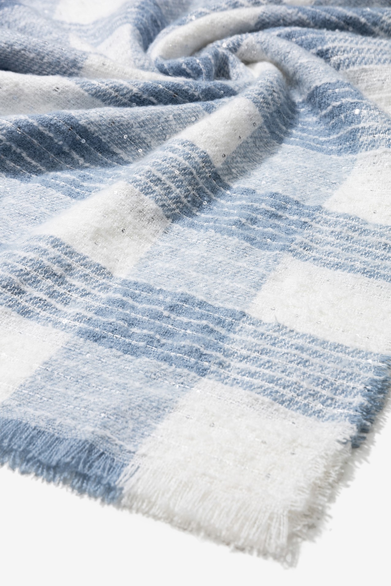 Blue Checkered Scarf