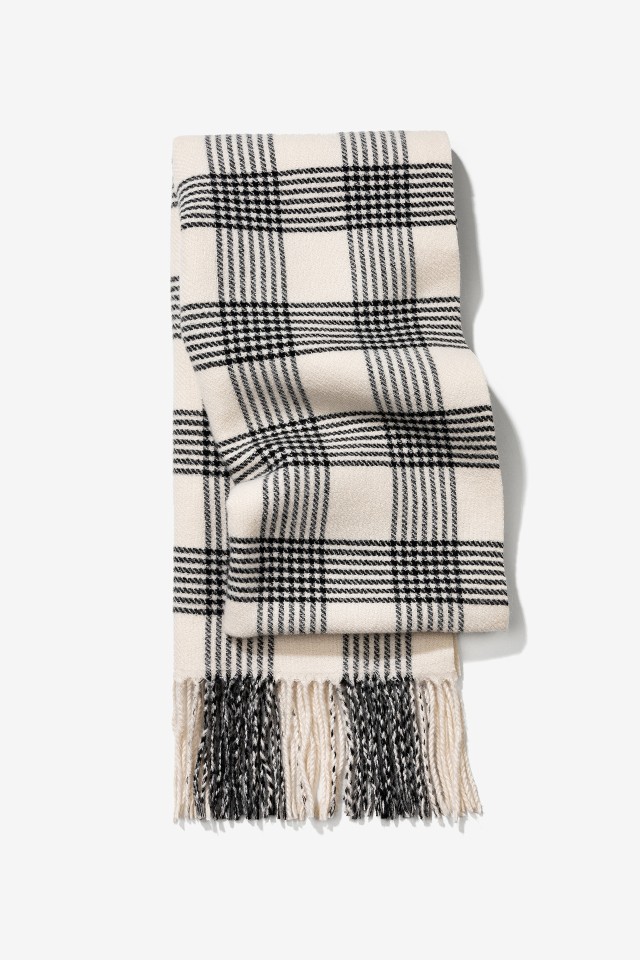 Beige Checkered Scarf