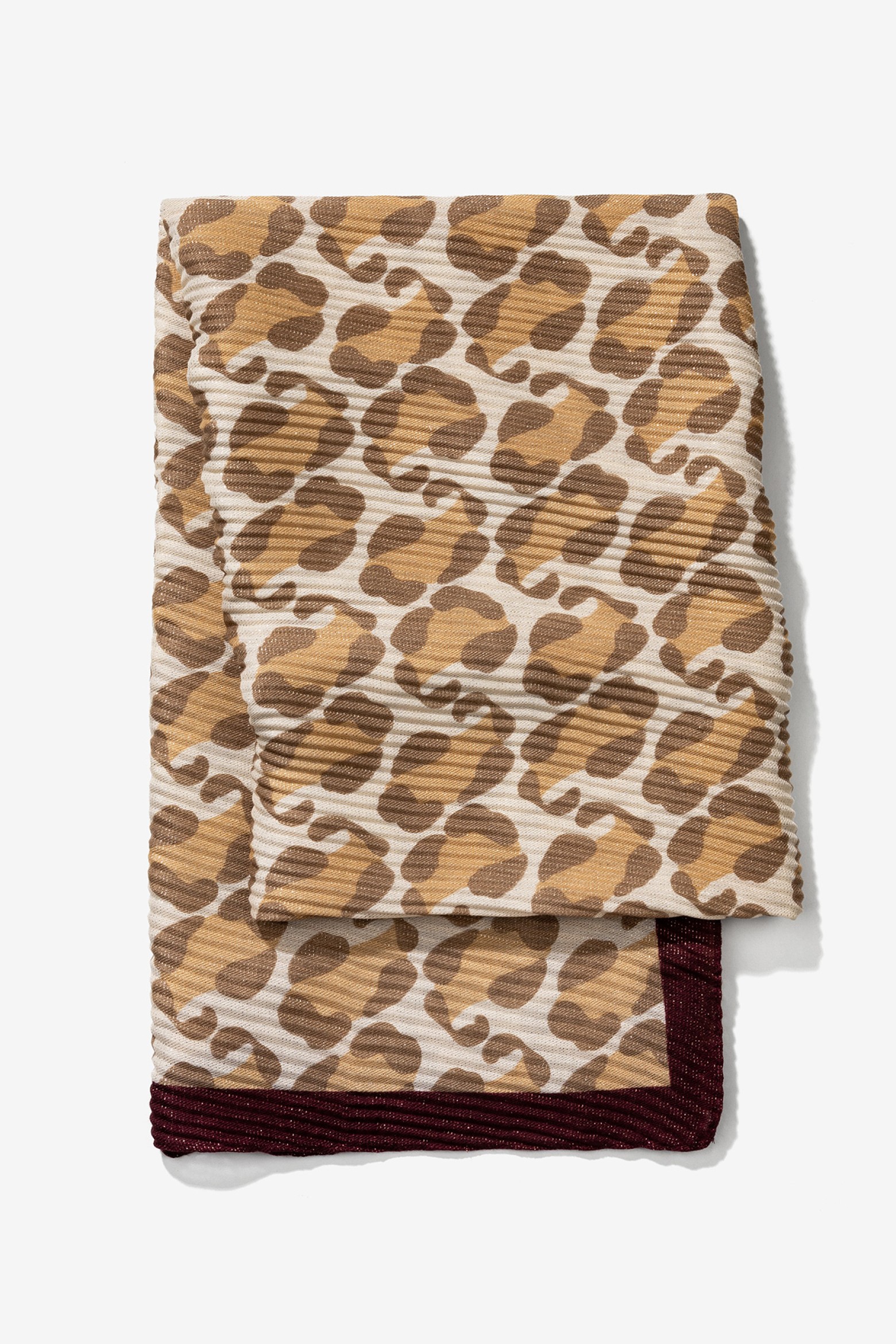 Beige Animal Print Scarf
