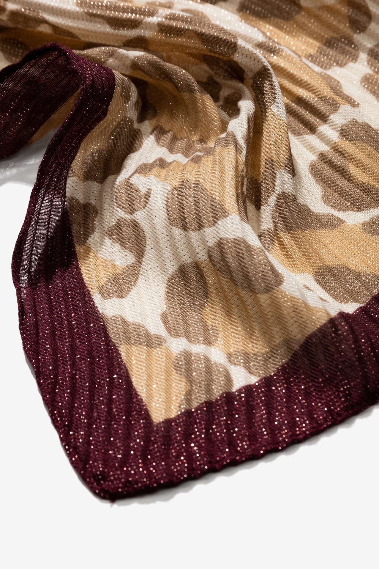 Beige Animal Print Scarf