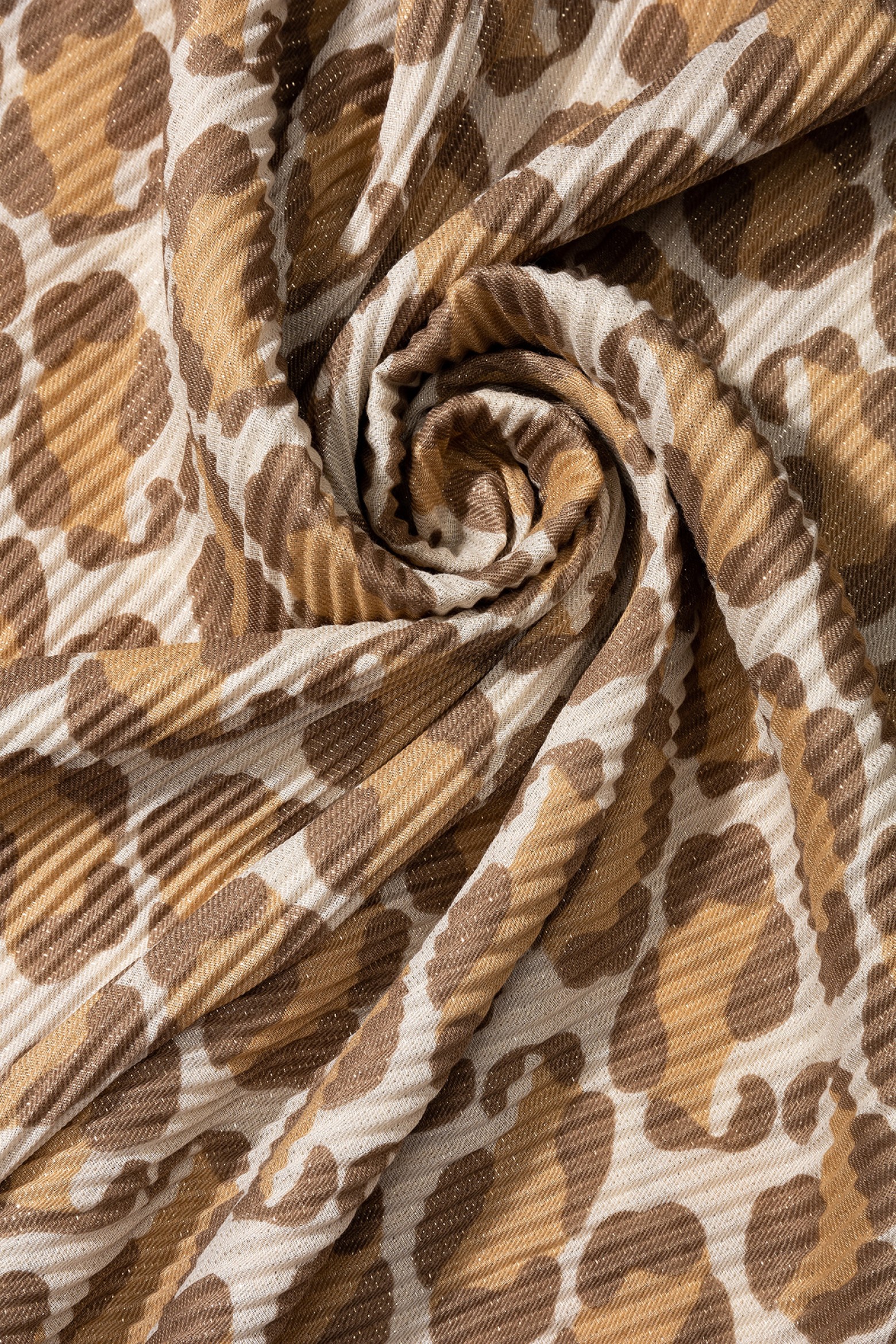 Beige Animal Print Scarf