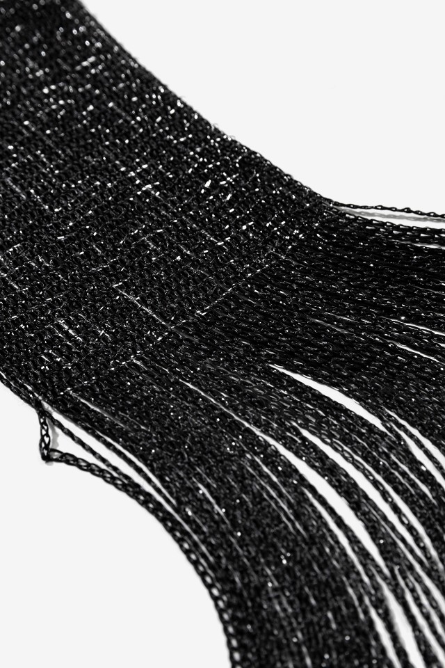 Bandana preta com franjas Bandana preta com franjas