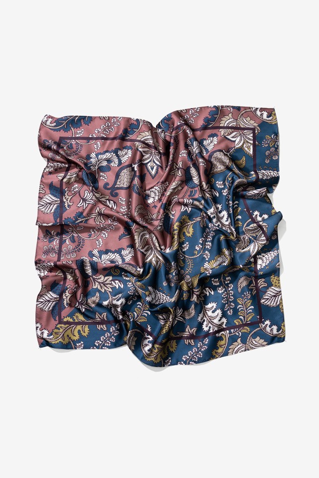 Floral Blue and Pink Bandana