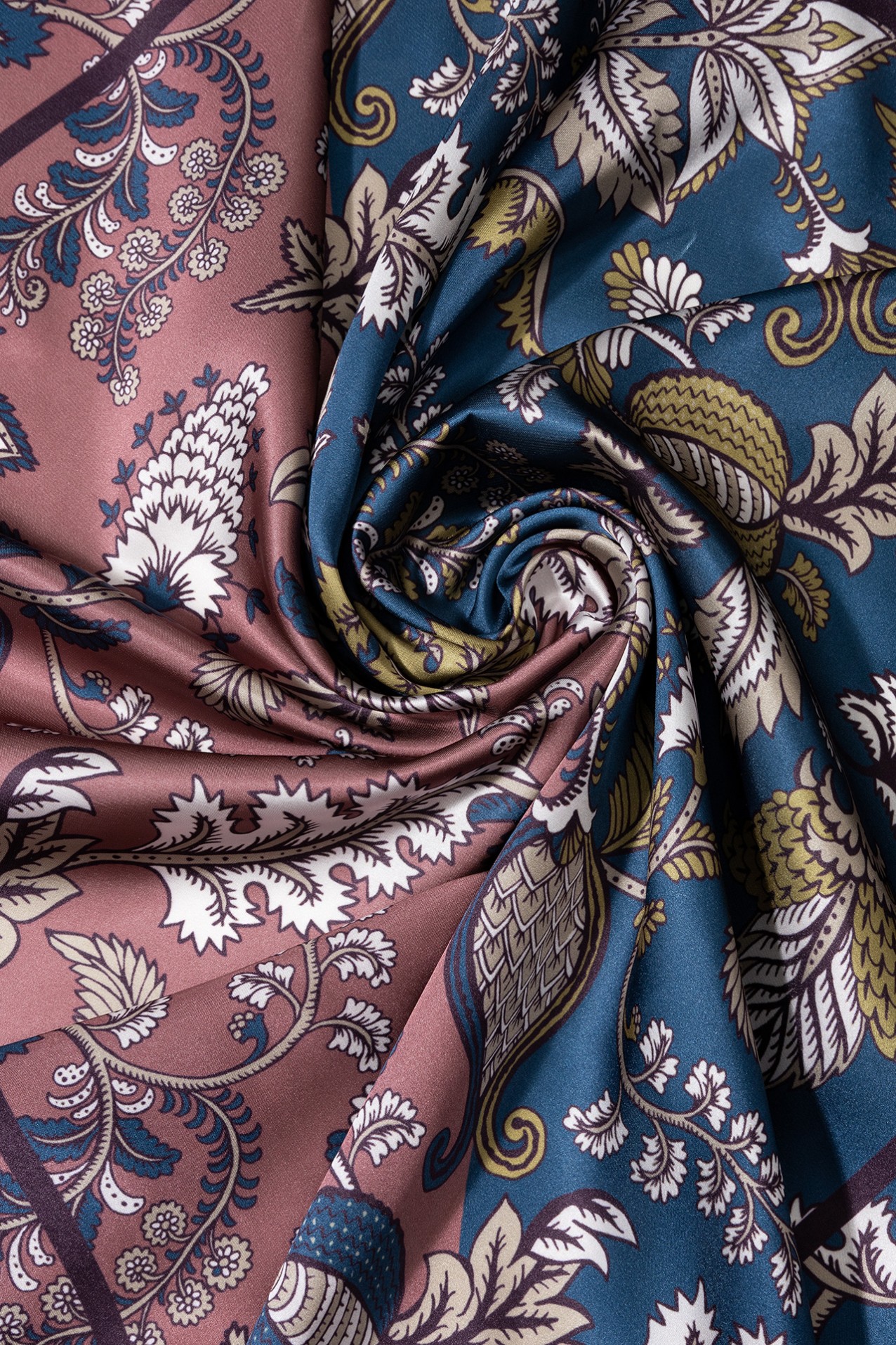 Floral Blue and Pink Bandana