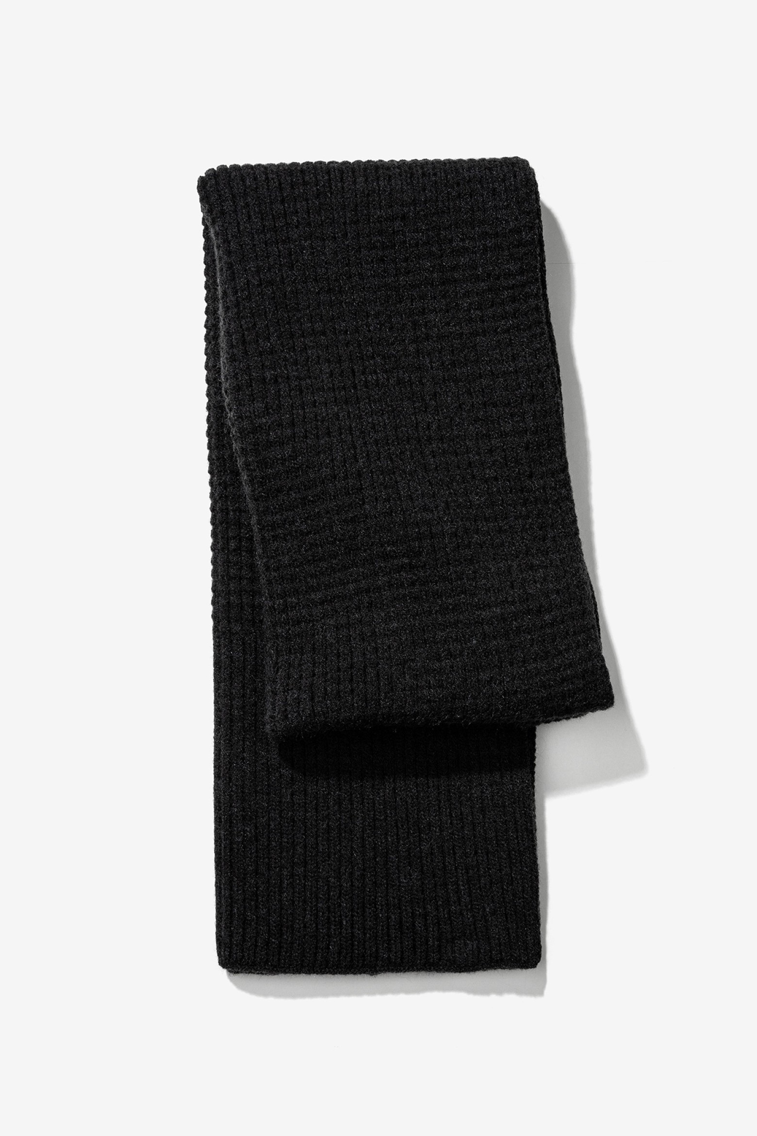 Textured Black Scarf