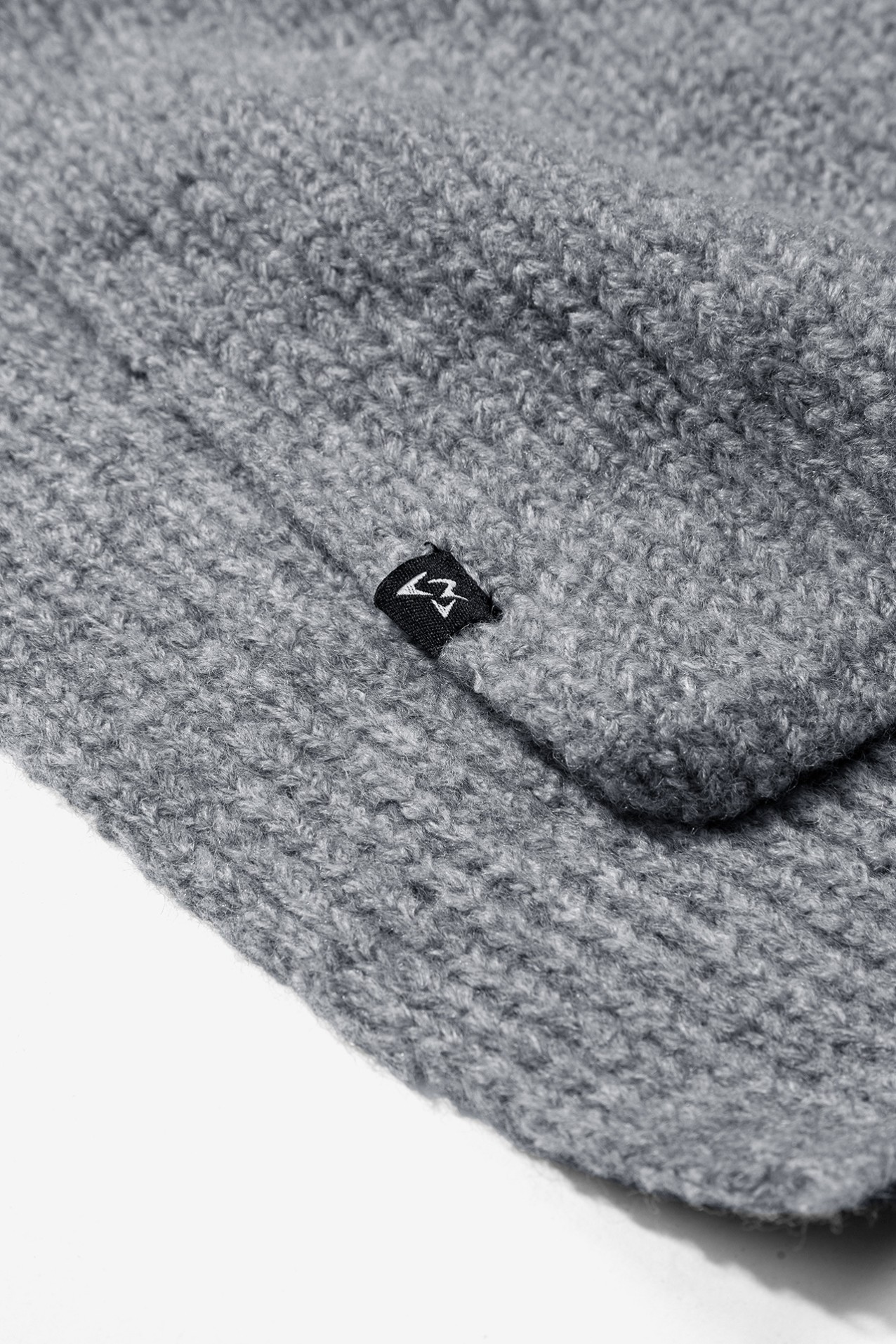 Bufanda gris texturizada