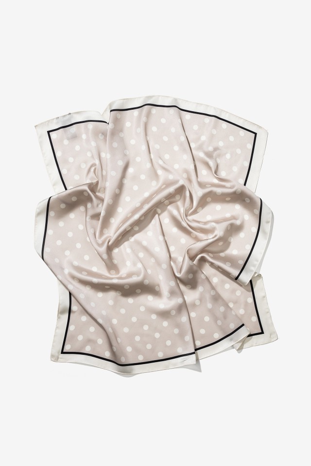 Polka Dot Beige Scarf