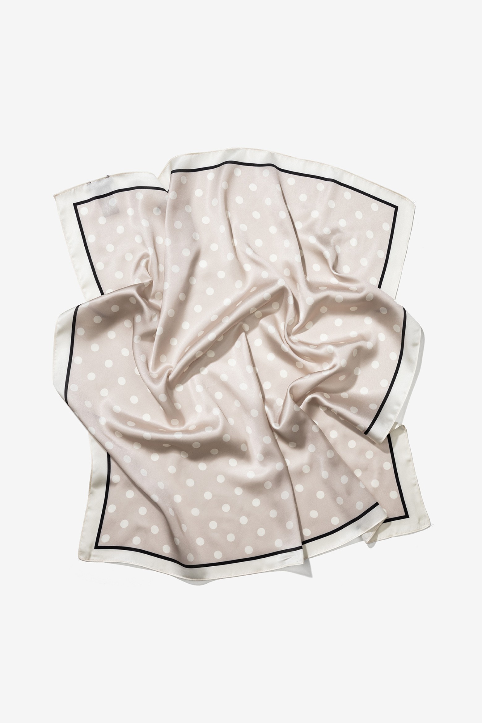 Polka Dot Beige Scarf