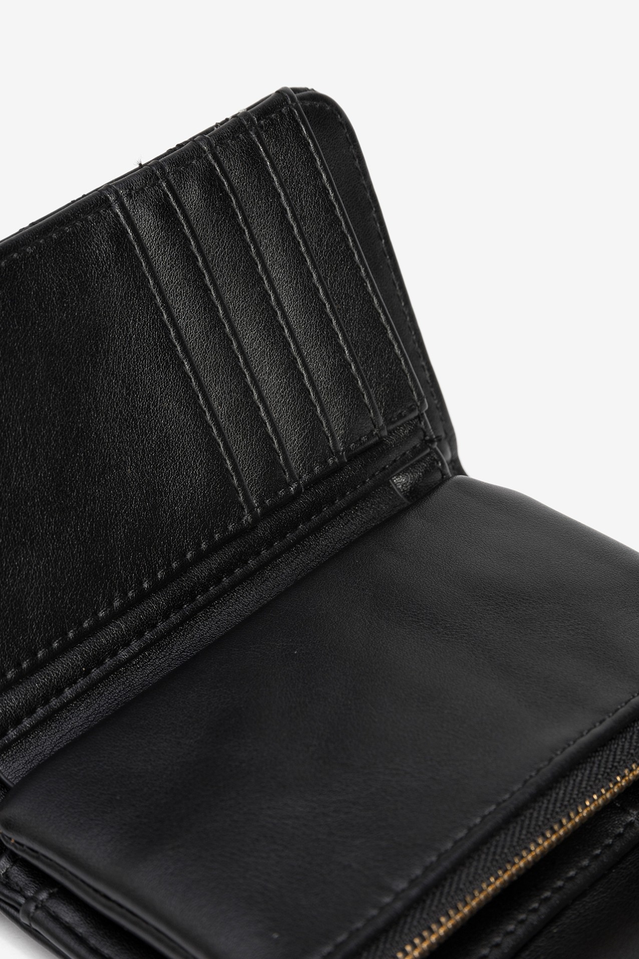 Porta-moedas acolchoado preto