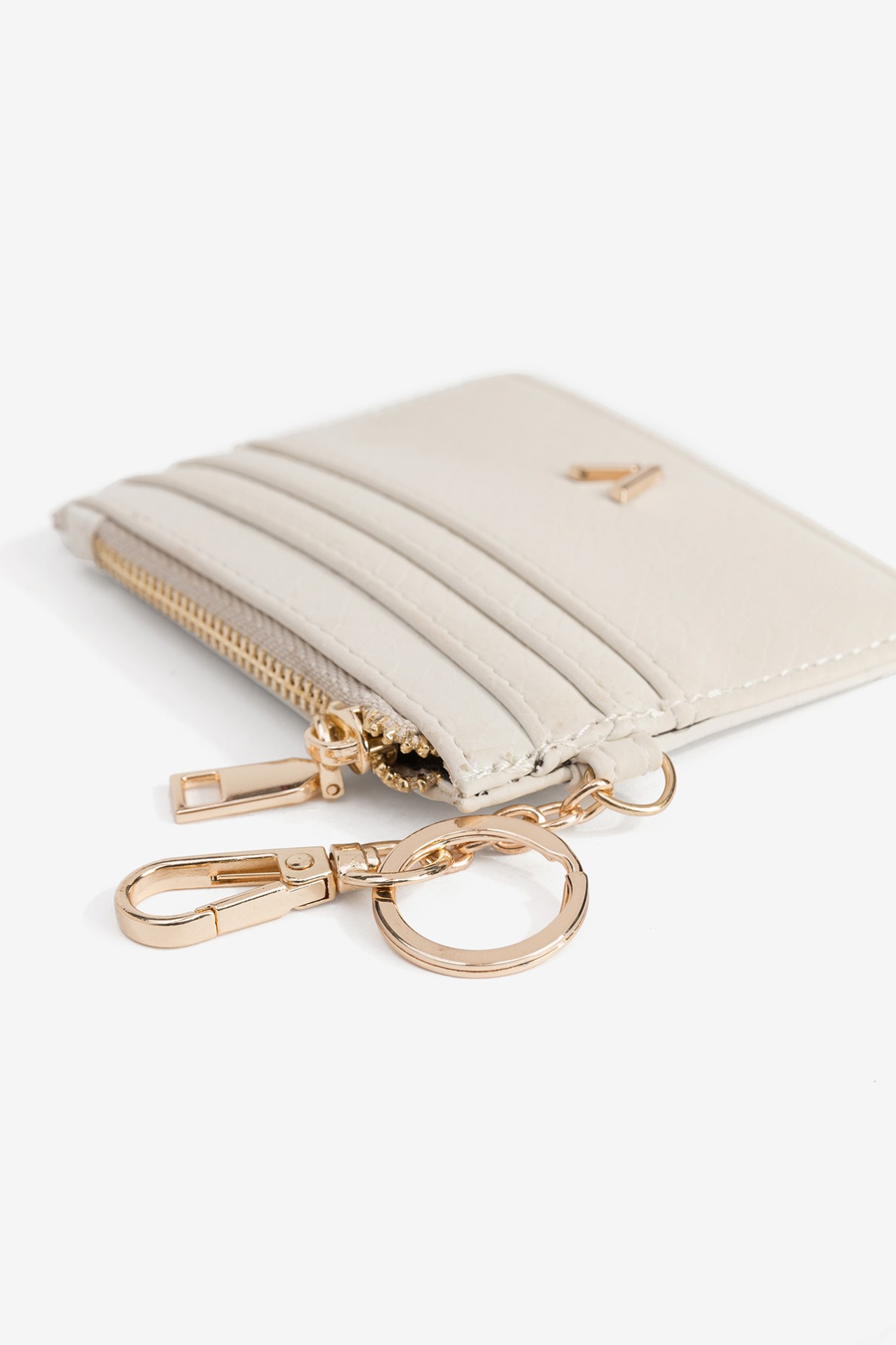 Porta-moedas bege elegante