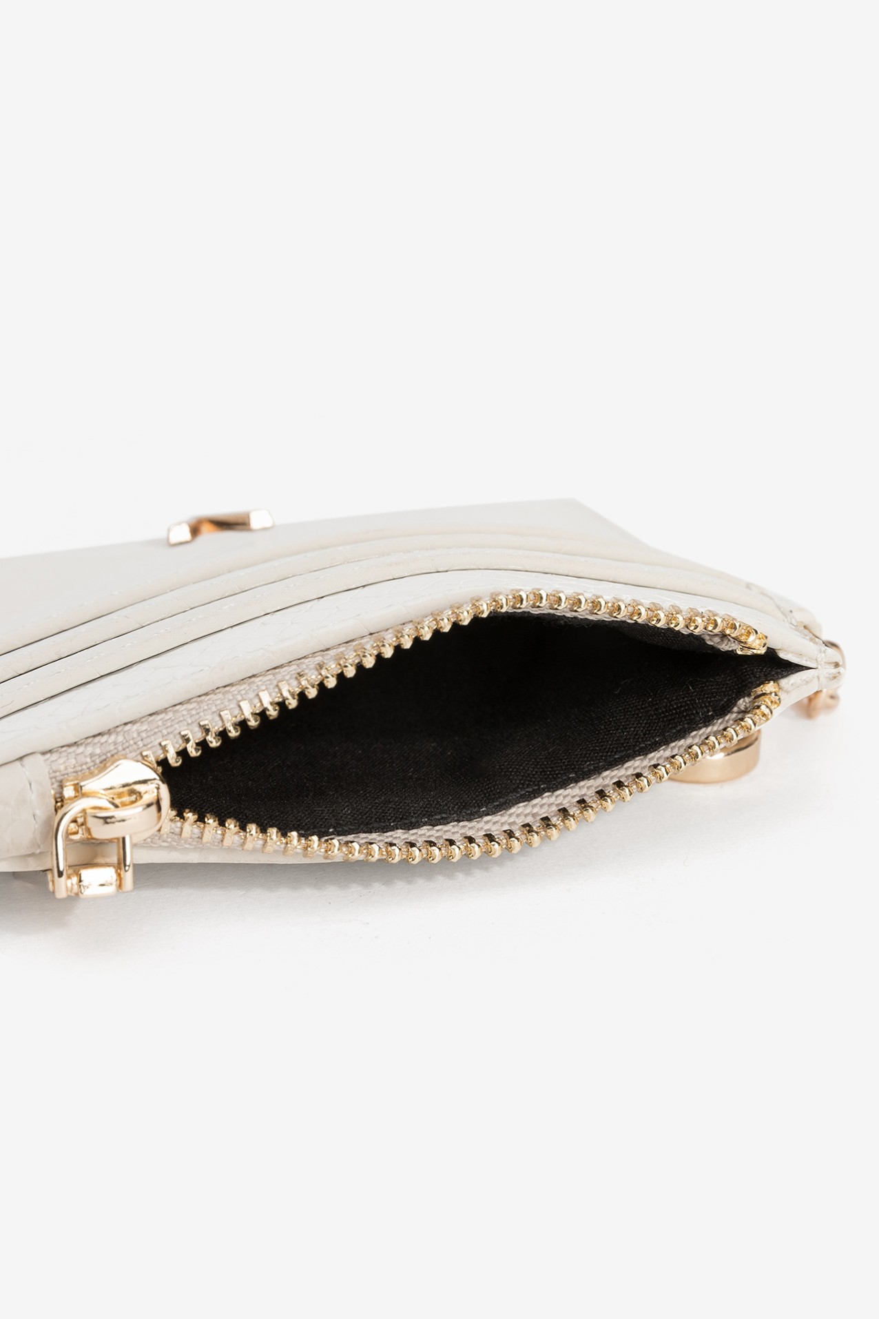 Porta-moedas bege elegante