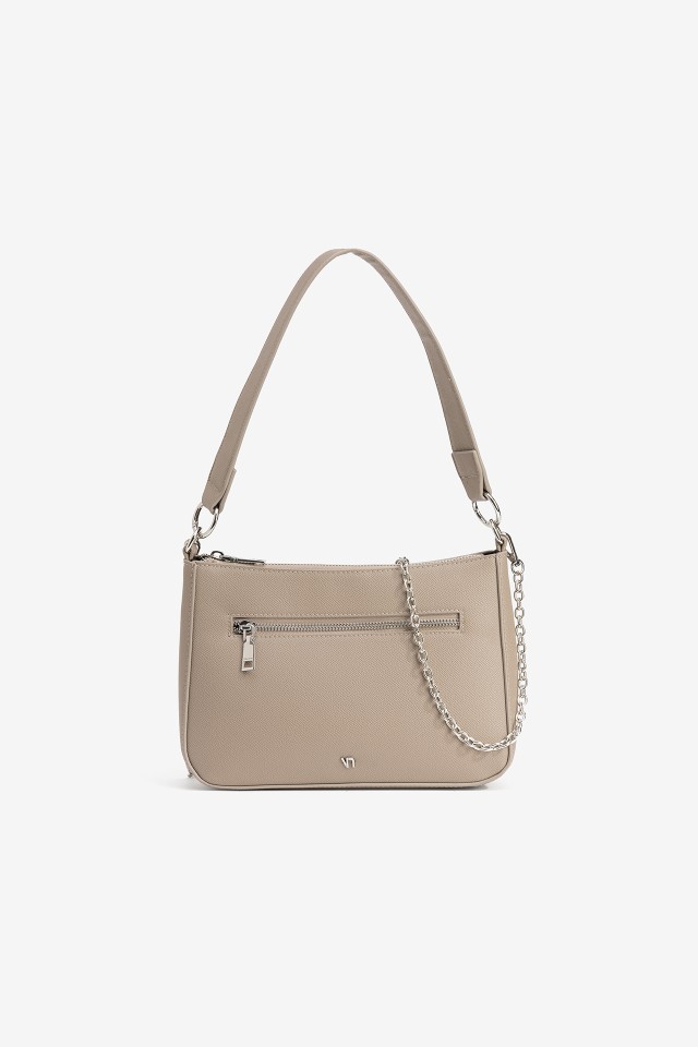 Carteira Bege com Corrente