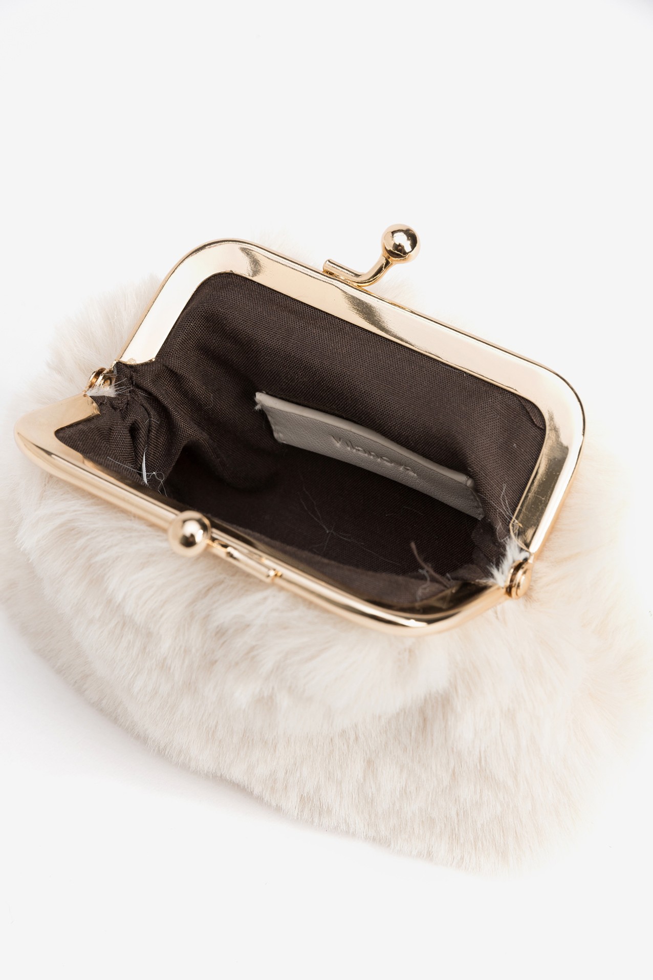 Porta-moedas peludo elegante