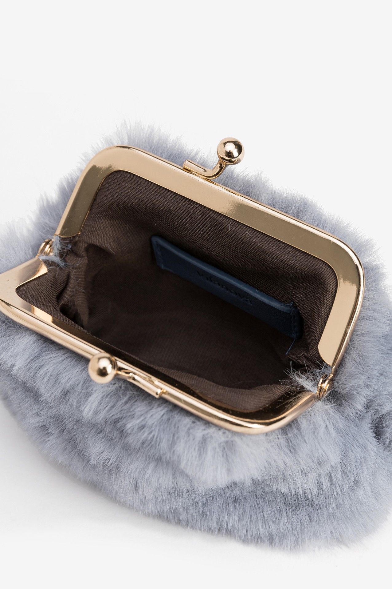 Light Blue Furry Coin Purse
