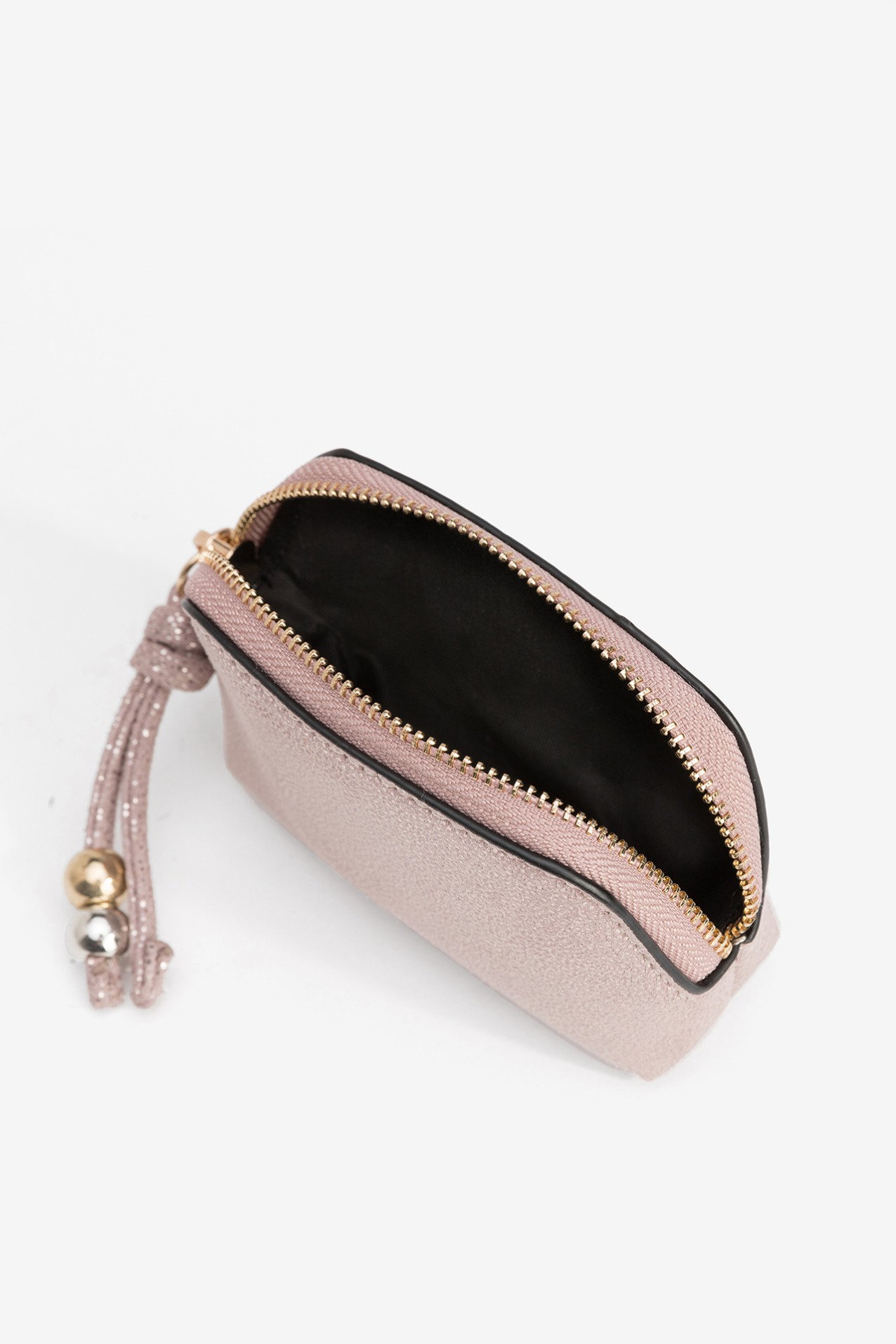 Porta-moedas rosa metlico