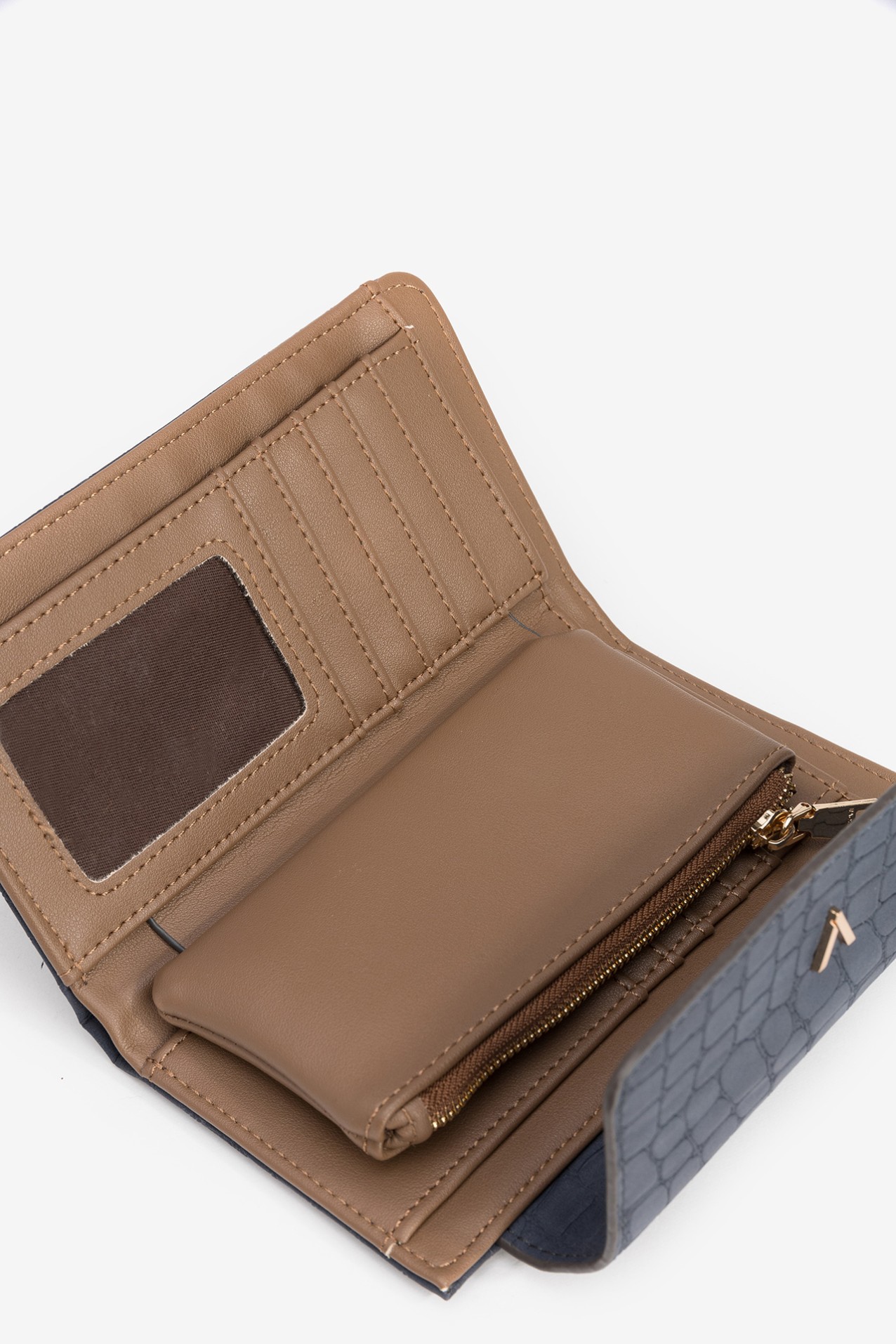 Crocodile Effect Wallet with Flap