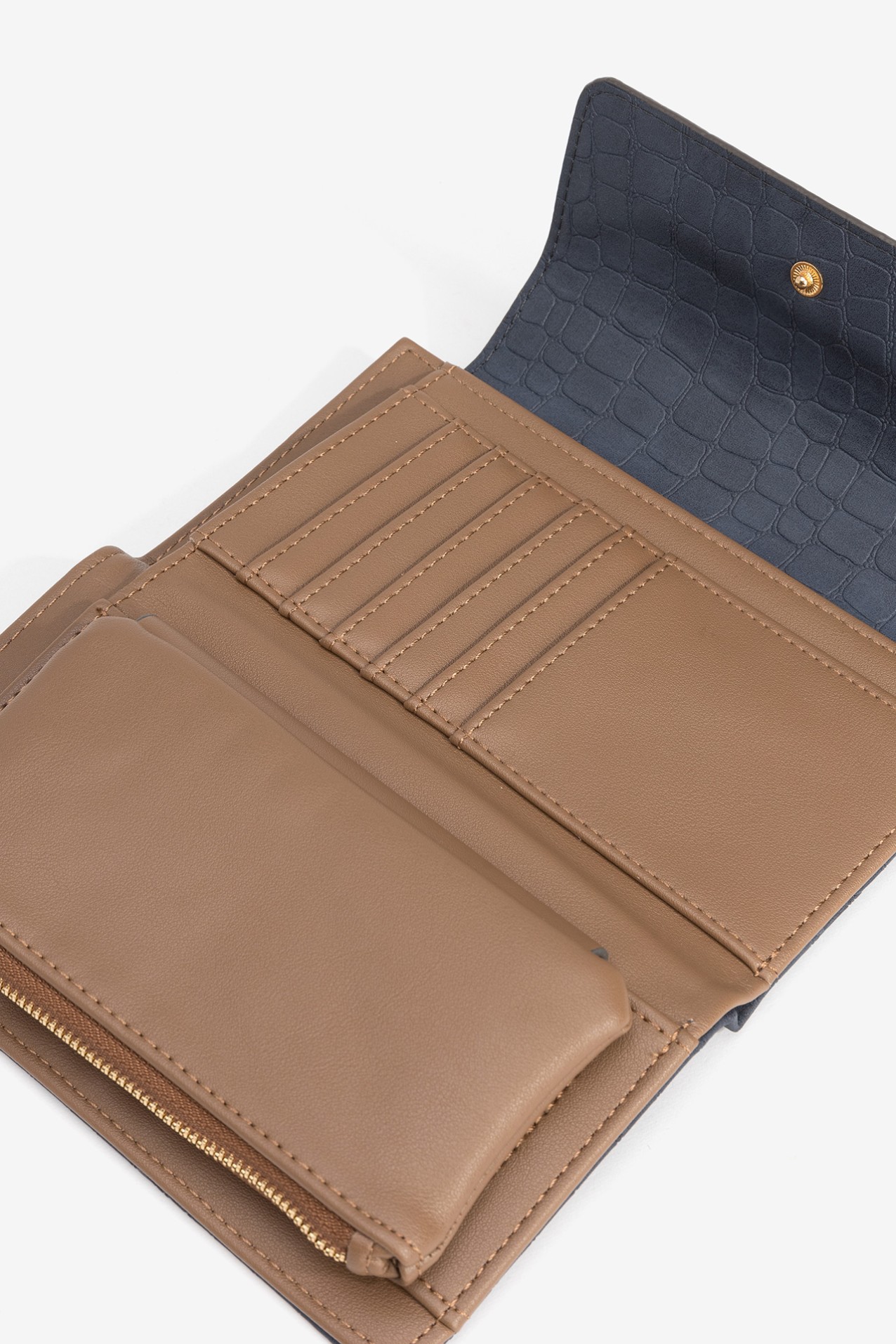 Crocodile Effect Wallet with Flap