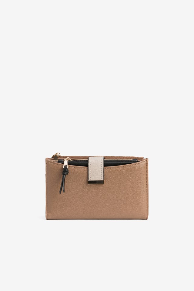 Porta Moedas Castanho Elegante