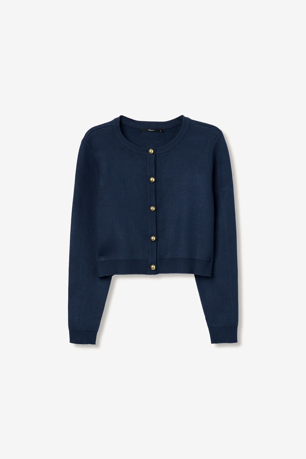 Navy Blue Knit Cardigan