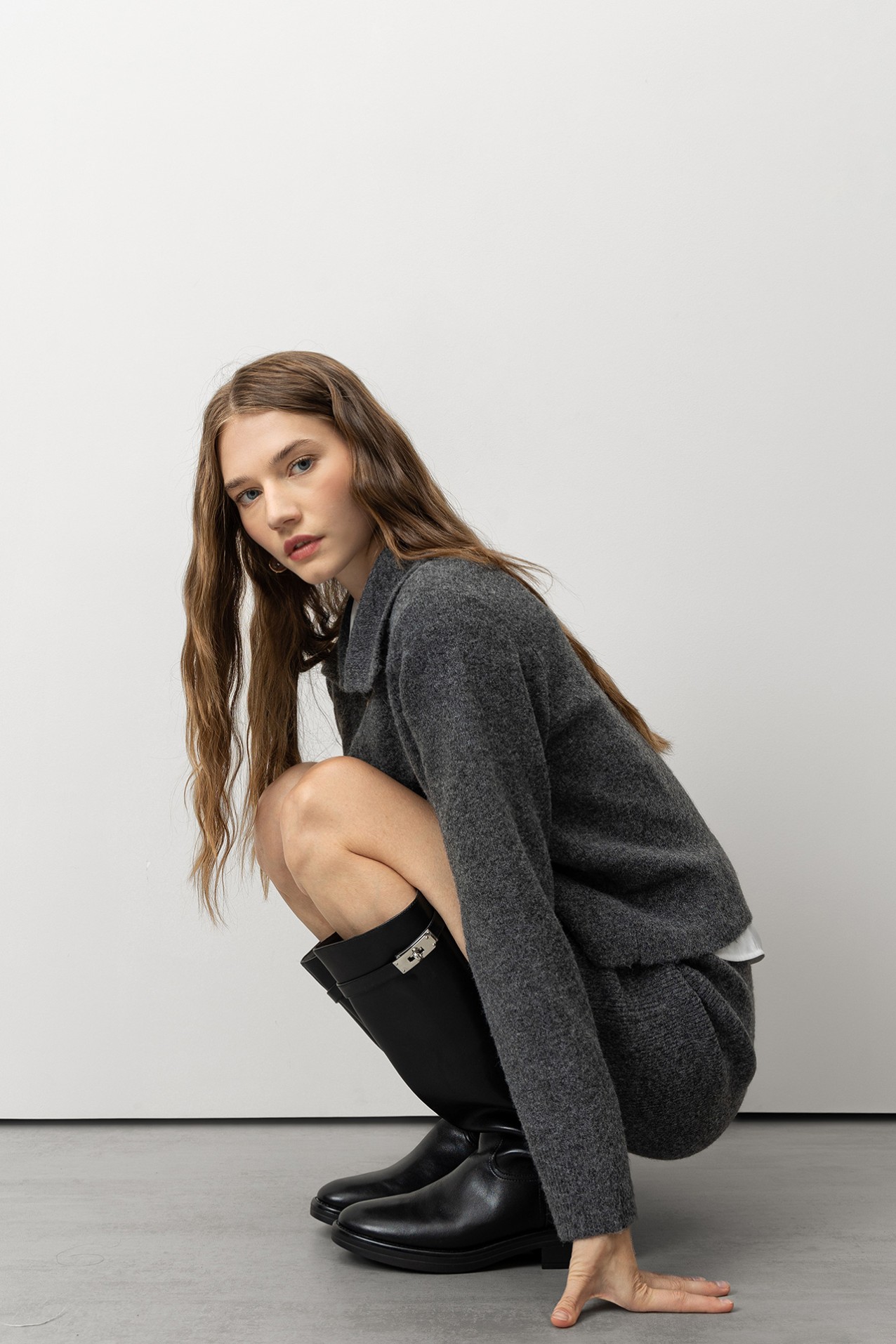 Knit Skirt with Pockets