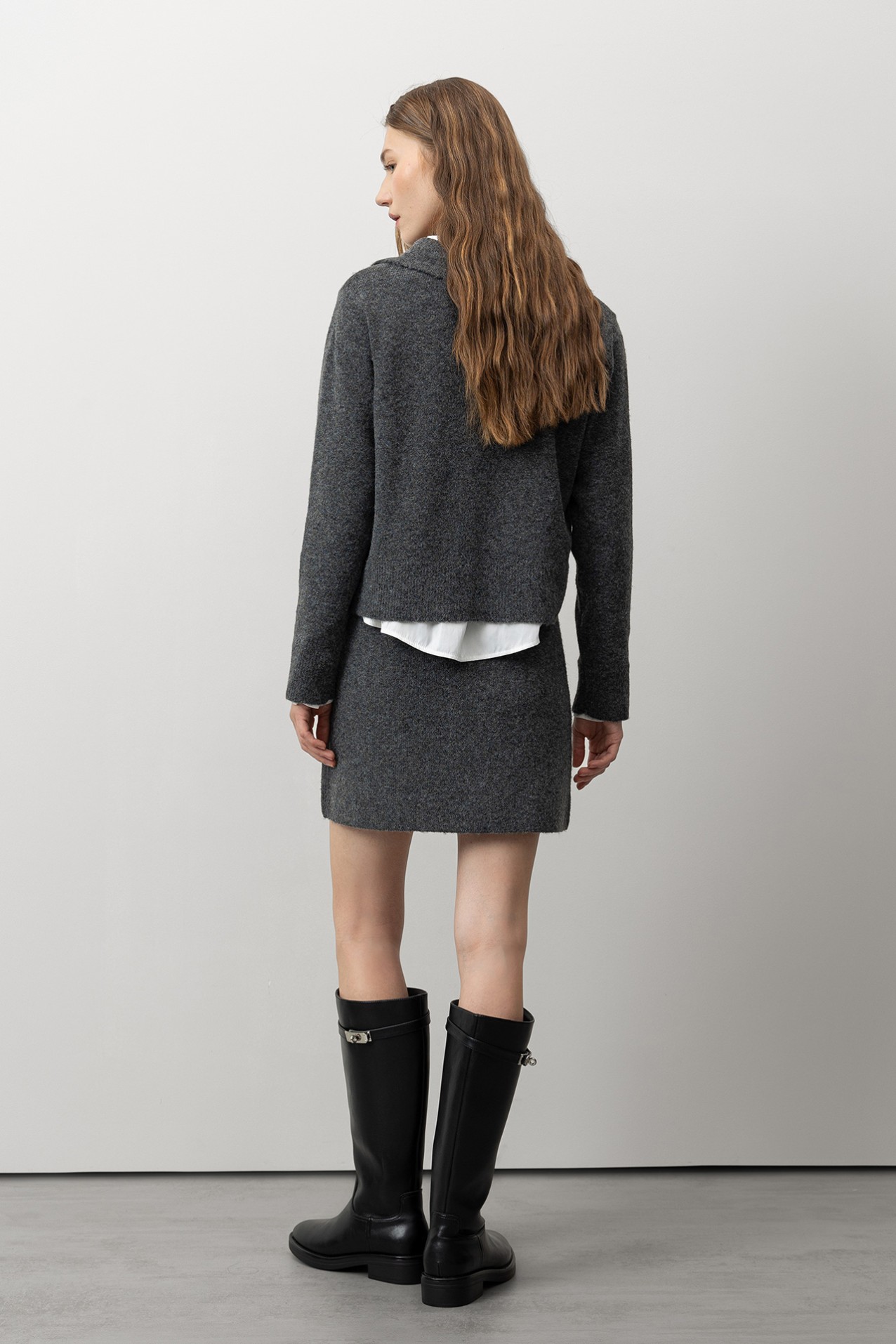 Knit Skirt with Pockets