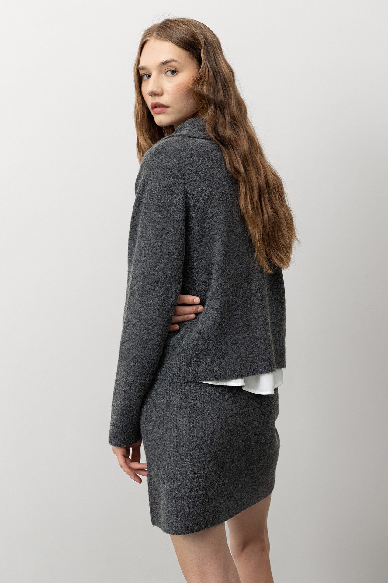 Knit Skirt with Pockets