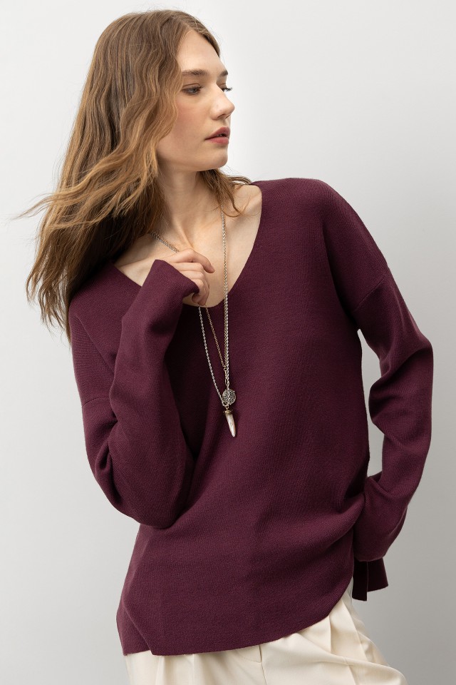 Camisola Relaxed Decote em V
