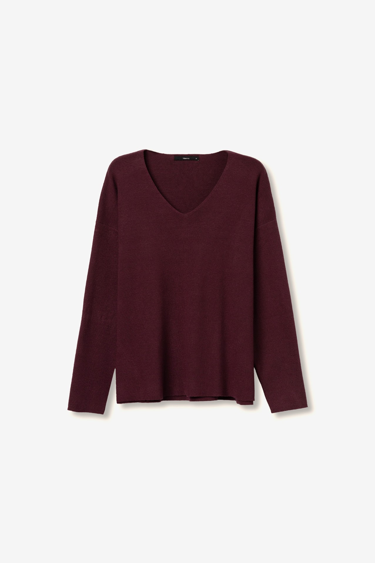 Relaxed Fit V-Neck Sweater