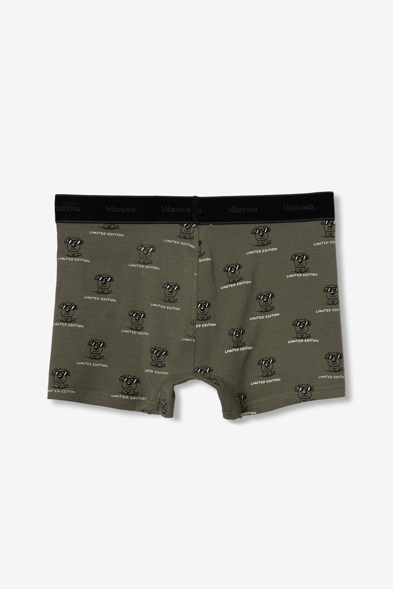 Green Dog Print Boxers