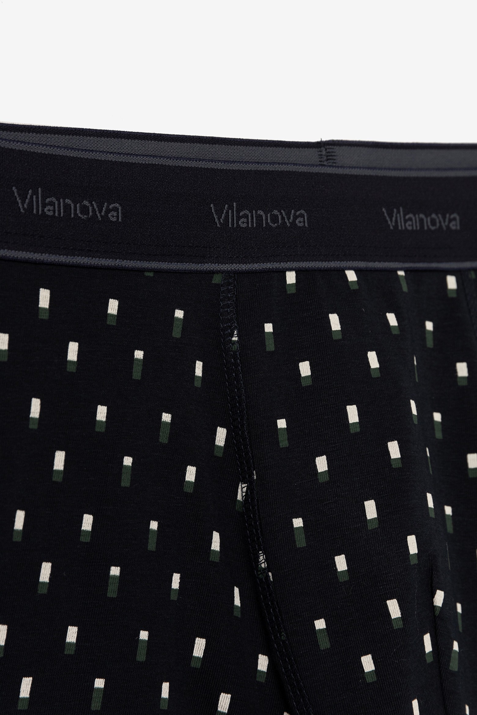 Dark Navy Geometric Boxers