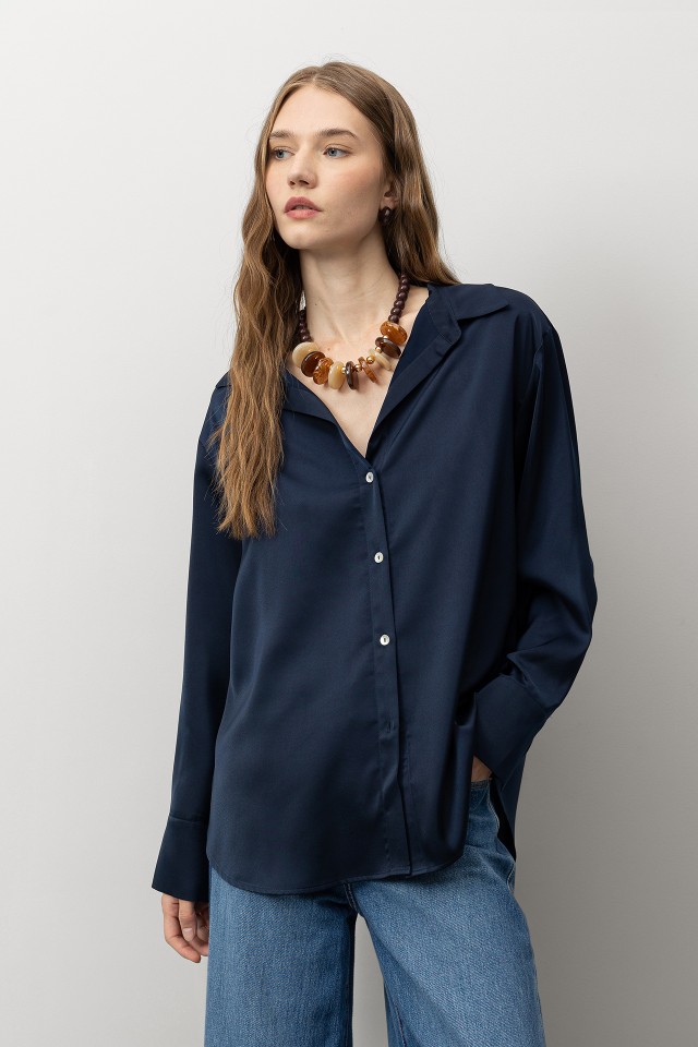 Satin Relaxed Shirt Satin Relaxed Shirt
