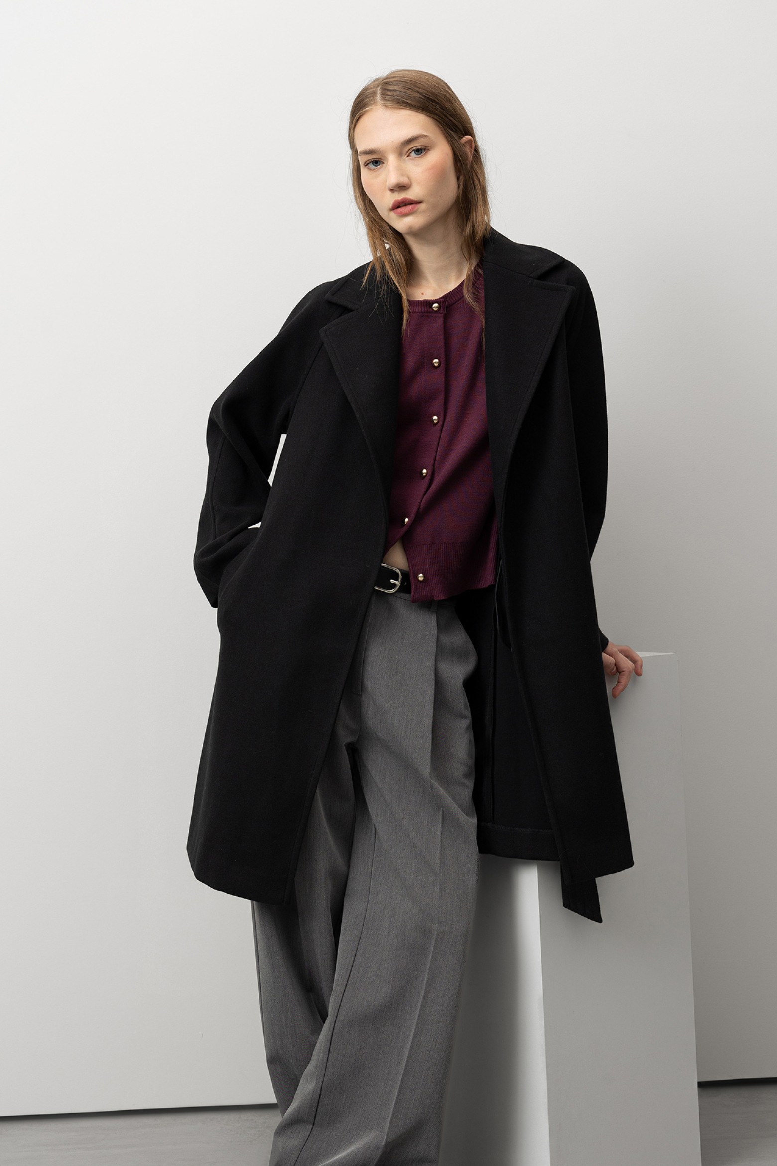 Long Coat with Belt