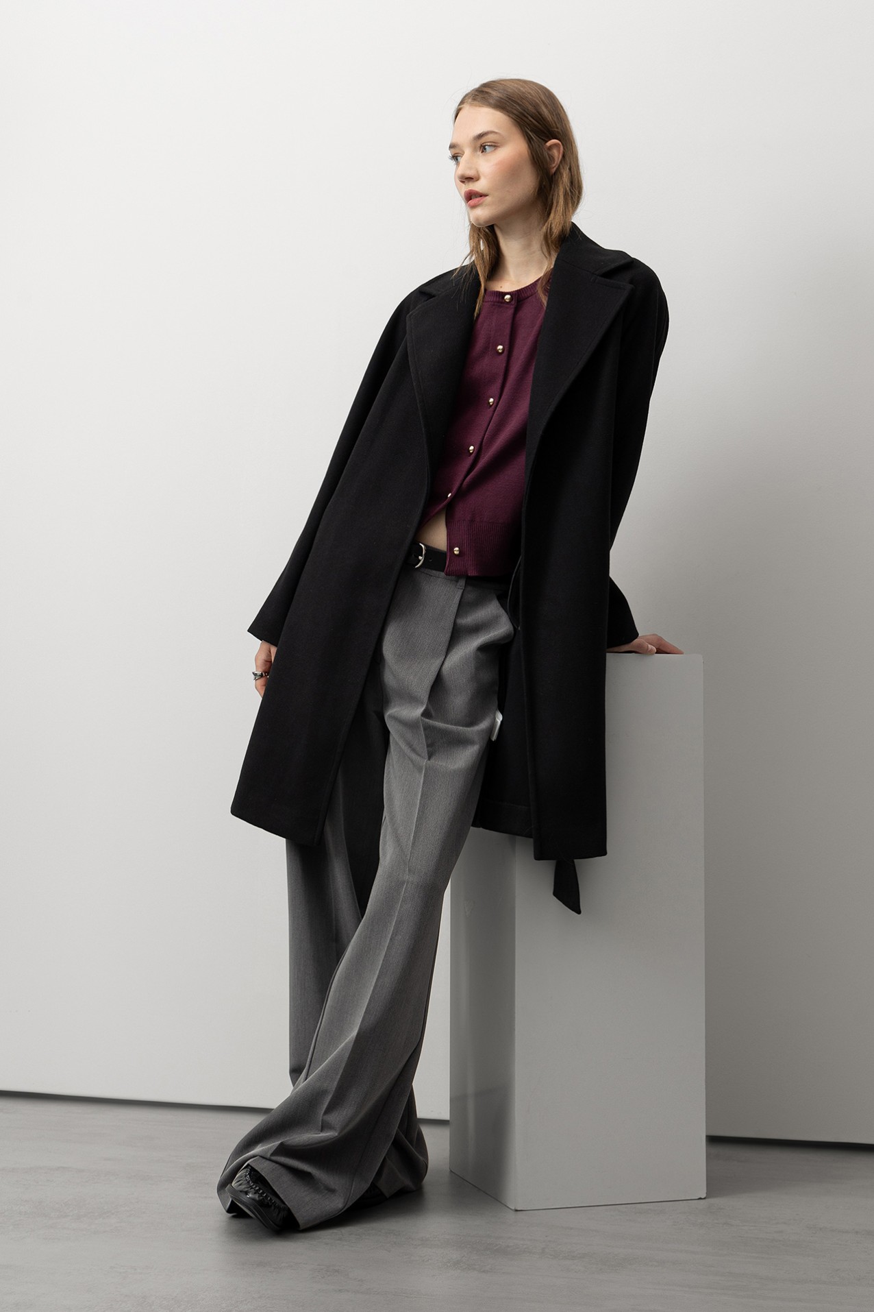 Long Coat with Belt